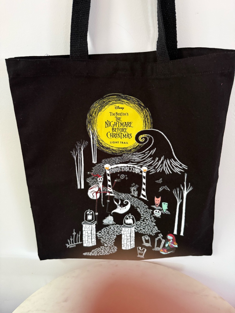 Disney Tim Burton The Nightmare Before Christmas Tote Purse Halloween Bag NWOT